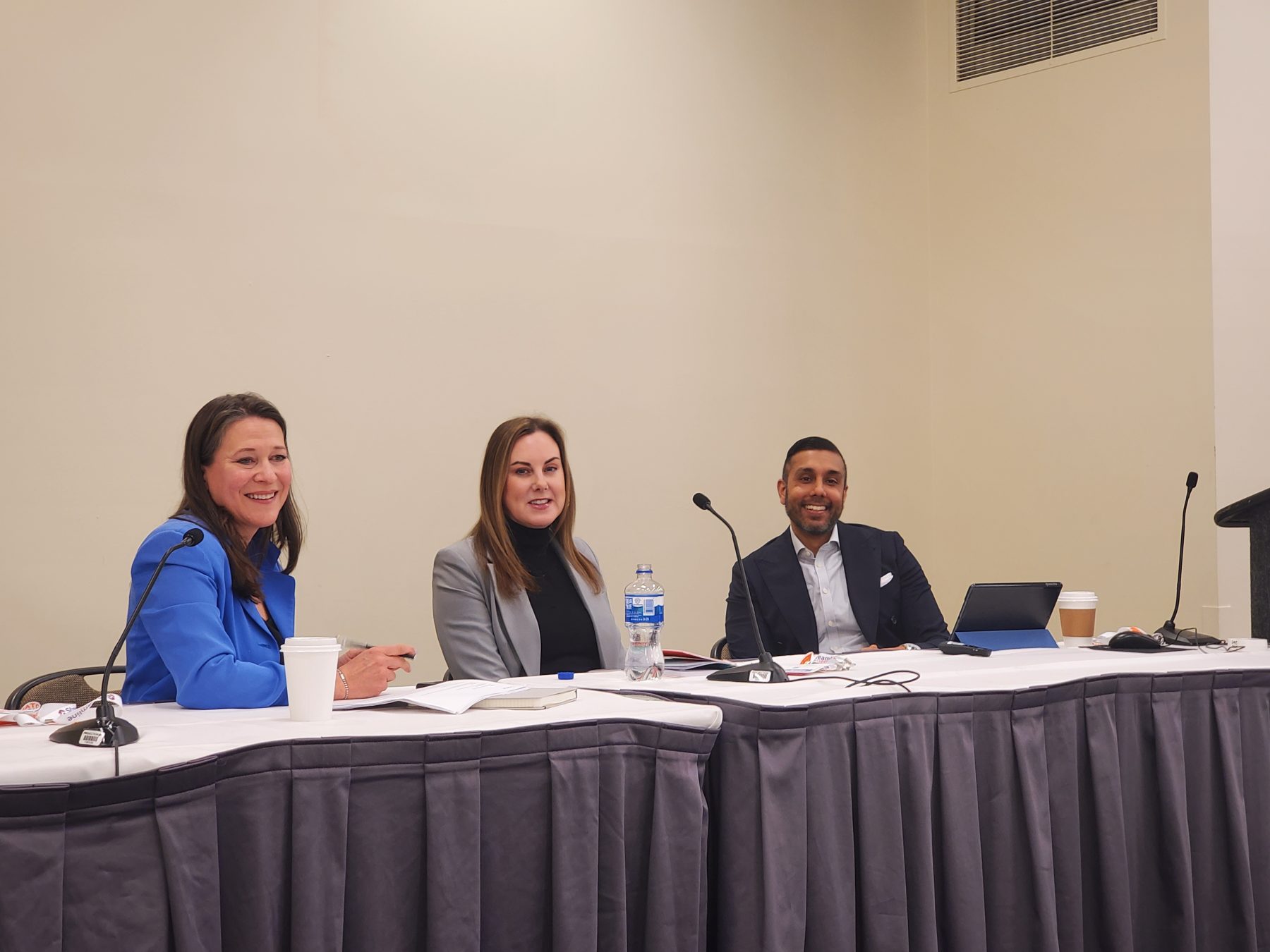 Anay Patel (Quartet Health), Juliana Harper (Easterseals MORC)and Julia Isaacs (BCBSM) presenting at NatCon24.